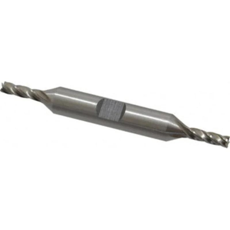 Value Collection 5/32, 7/16 LOC, 3/8 Shank Diam, 3-1/8 OAL, 4 Flute, Cobalt Square End Mill Double End, Uncoated, Spi...